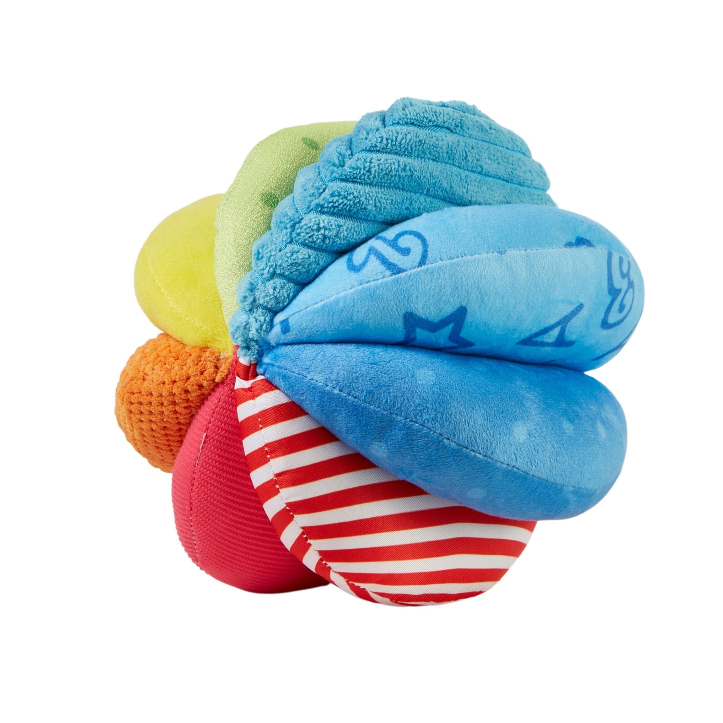 Montessori Unisex Sensory Ball Fabric Rainbow Ball Baby Toy for Sensory Development